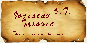 Vojislav Tašović vizit kartica